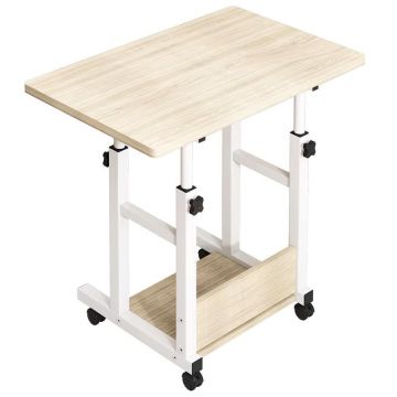 Birou mobil Stolu mdf-metal, Alb, 60x40x68 cm - Alb