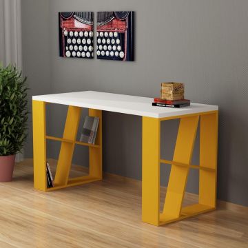 Birou Perla, 140x75x60 cm - Galben
