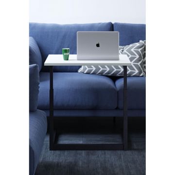 Birou Smart Laptop Reglabil, Alb, 40x60x43-73 cm - Alb