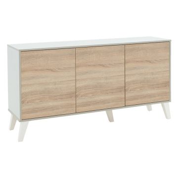 Consola Bufet Billie, Pal melaminat, 149x40x77 cm - Sonoma-Gri deschis