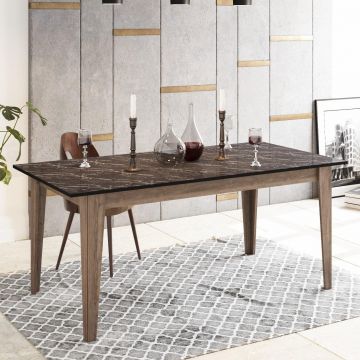 Masa Bucatarie Lorenz, Nuc, 180x77x90 cm - Nuc