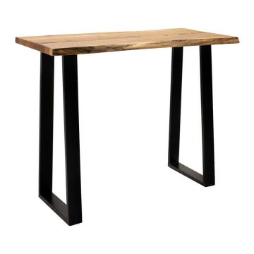 Masa de bar Miles Boho, Lemn masiv, Grosime 3 cm, Natural, 120x53x97 cm - Natur