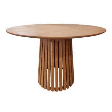 Masă de sufragerie Kenda I, Natural, D150x75 cm - Natural