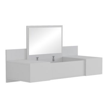 Masa de toaleta Paltar, Alb, 100x39x33 cm - Alb