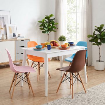 Masa Multifunctionala MMS-504-DD-2 Home Collection®, Alb Lucios, 110x77x70 cm - Alb