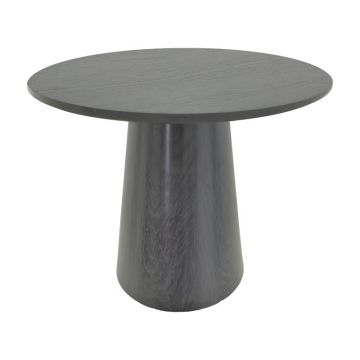 Masa rotunda cu blat, Donda, Neagra, Diametru 100cm x Înaltime 76cm, 100x100x76 cm - Negru