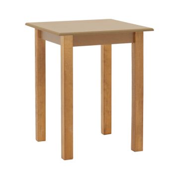 Masa Zolenio din lemn de fag solid cu blat finisaj, nuc, 60x60x76 cm - Nuc