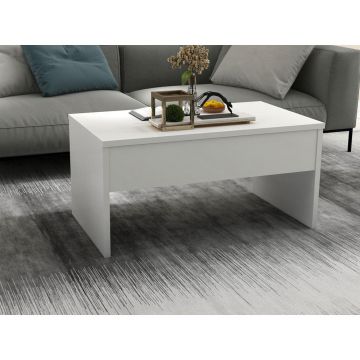 Masuta de cafea Akıllı - White, Alb, 90x52x45 cm - Alb