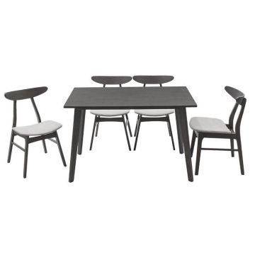 Set de Masa Benson - Orlean 5 bucati 120x80x75cm - Gri