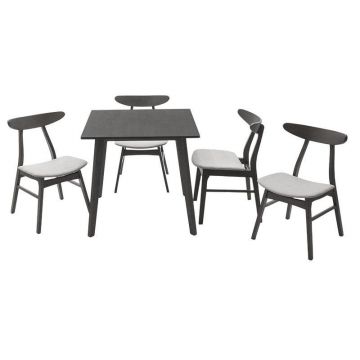 Set de Masa Benson - Orlean 5 piese 80x80x75cm - Gri