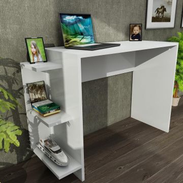 Birou Aas, Alb, 105x74x40 cm - Alb
