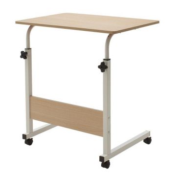 Birou ajustabil, model Piper, Natural - Stejar, 60x69-90x40 cm - Natural