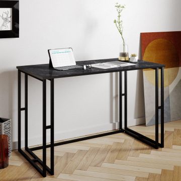 Birou Alfa cu picioare metalice 120 x 75 x 60 cm - Negru