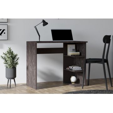 Birou Boyce cu rafturi, 90 x 75 x 50 cm - Gri