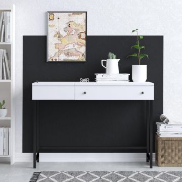Birou Fom cu sertar si capac, Alb, 100 x 74 x 45 cm - Alb