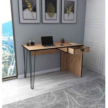 Birou Galaxy cu sertar, Stejar, 120 x 77 x 60 cm - Stejar