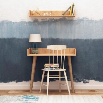 Birou Harmony cu raft, Stejar, 90x20x10 cm - Stejar