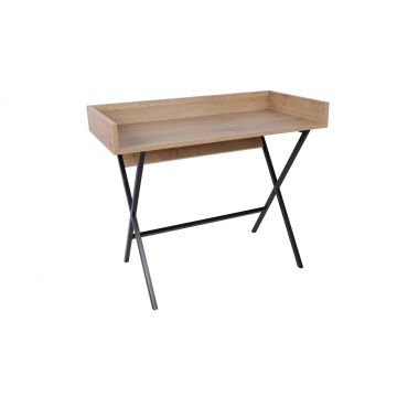 Birou Miguel cu picioare metalice, Stejar, 100 x 89 x 50 cm - Stejar
