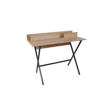Birou Panama cu picioare metalice, Stejar, 100 x 89 x 50 cm - Stejar