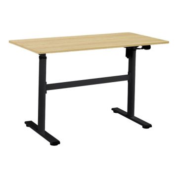 Birou reglabil pe inaltime Karla, Sonoma - Alb, 120x60x72/115 cm - Sonoma