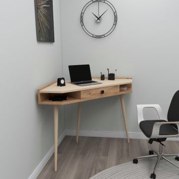 Birou Supra colt cu Sertar, 131 x 85 x 55 cm - arsiv5