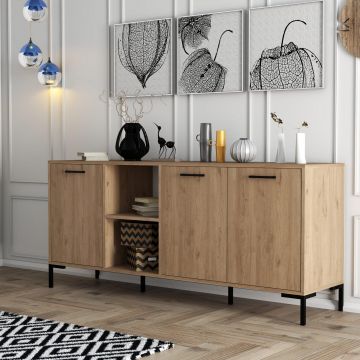Consolă Aurora - 1636, Stejar, 180x80x45 cm - Stejar