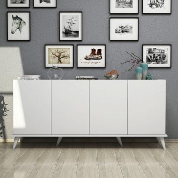 Consolă Elegante Console, Nuc, 180x81x45 cm - Alb