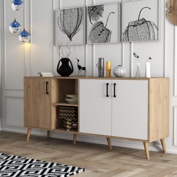 Consolă Exxen Console, Stejar, 180x80x45 cm - arsiv9