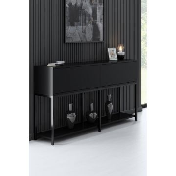 Consolă Furniture Lord, Negru - White Gold, 150x30 cm - Negru