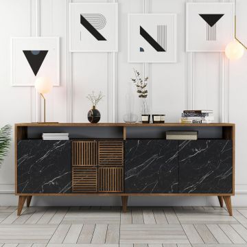 Consolă Milan Console, Nuc, 35x79x180 cm - arsiv