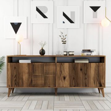 Consolă Milan Console, Nuc, 35x79x180 cm - Nuc
