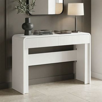 Consola Zaplen din MDF, Alb, 110x38x75 cm - Alb