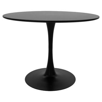Masa Balou MDF, Gri inchis - Alb - Negru, 100x75 cm - Negru