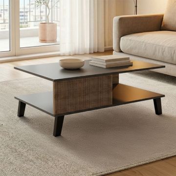 Masă de cafea cu design modern Tuscany, Stil sonoma-antracit, Material lemn/metal, 83x54x34 cm - SONOMA - ANTHRACITE