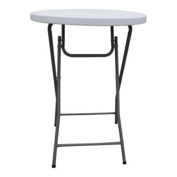 Masă de catering pliabilă, Plastic, Alb, 81x110 cm - Alb