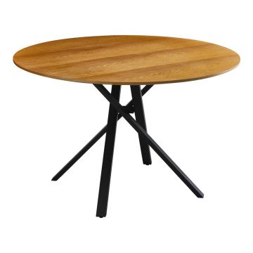 Masa de cina Cerco, Negru - Sonoma, D120x75 cm - Sonoma