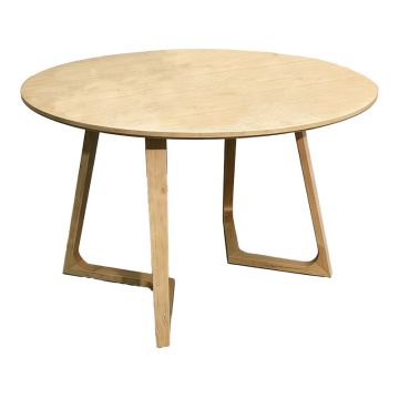 Masă de sufragerie cu blat mdf Sedria, Natural - Nuc, 120x75 cm - Natur