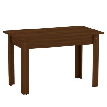 Masă de sufragerie Quiin, extensibila, Diverse culori, 120-174x70x74 cm - Nuc
