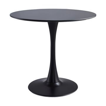 Masa Elijah, neagra, D60x74 cm - Negru