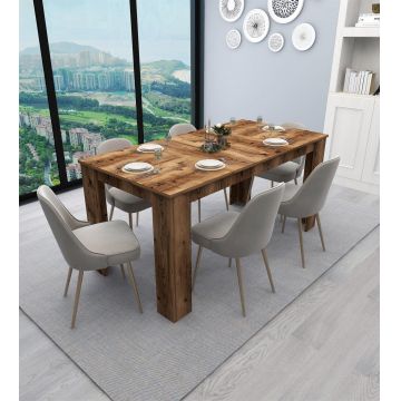 Masă Linus Dining Sufragerie (diverse dimensiuni) - Nuc