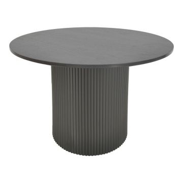 Masa rotunda Karulo, Negru, D120x76 cm - Negru