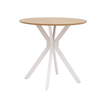 Masa Xuson Natural mdf, alb, D80x75 cm - Natur