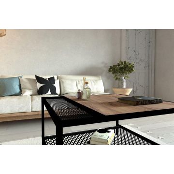 Masuta De Cafea Dubois Cadru Metal, Stejar, 80 X 45 X 80 Cm - Stejar