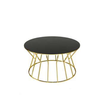 Masuta de cafea Kumsaati 9208, Aur, 80x43x80 cm - Auriu