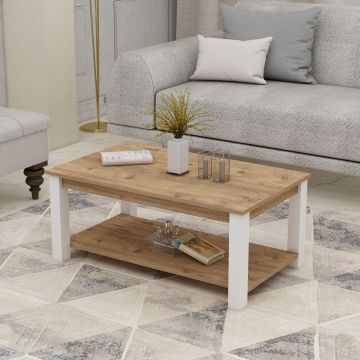 Masuta De Cafea Lux Refik cu Picioarele Compozit 90 X 45 X 50 Cm - Stejar