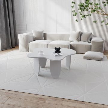Masuta de cafea Maldives, Alb, 100x40x100 cm - Alb