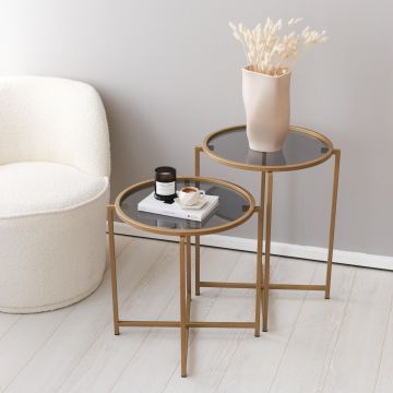 Masuta de cafea S407U - Gold, Aur, 50x60x50 cm - Auriu