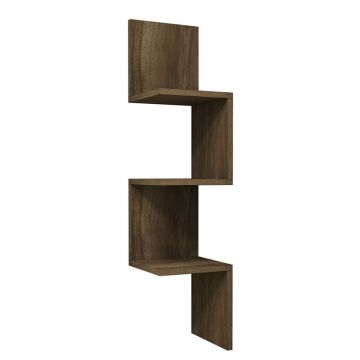 Raft de colt Insta, Alb - Nuc, 25x25x105 cm - Nuc