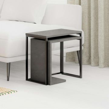 Set 2 Masute Cafea Zigon Gonlum, 50 x 47 x 30 cm - Gri