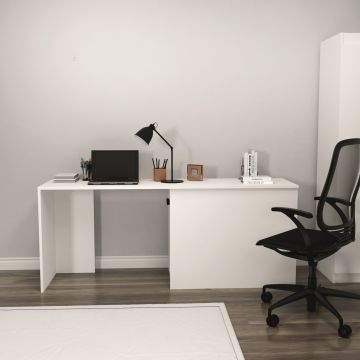 Birou Akser, Diverse culori, 180x47x74 cm - Alb